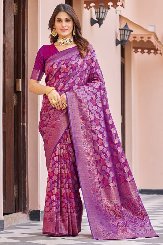 Beautiful Black Kanjivaram Silk Saree With Divine Blouse